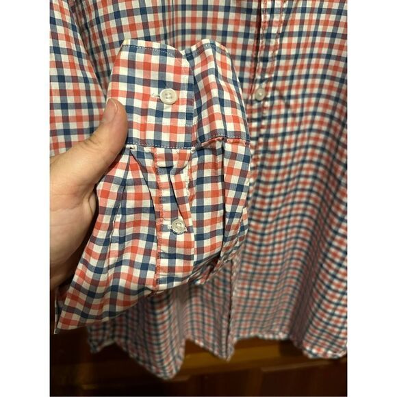 J.CREW Ludlow Fit Men's Button up Shirt Red White Blue Plaid 2ply Cotton Size XL - Picture 4 of 9
